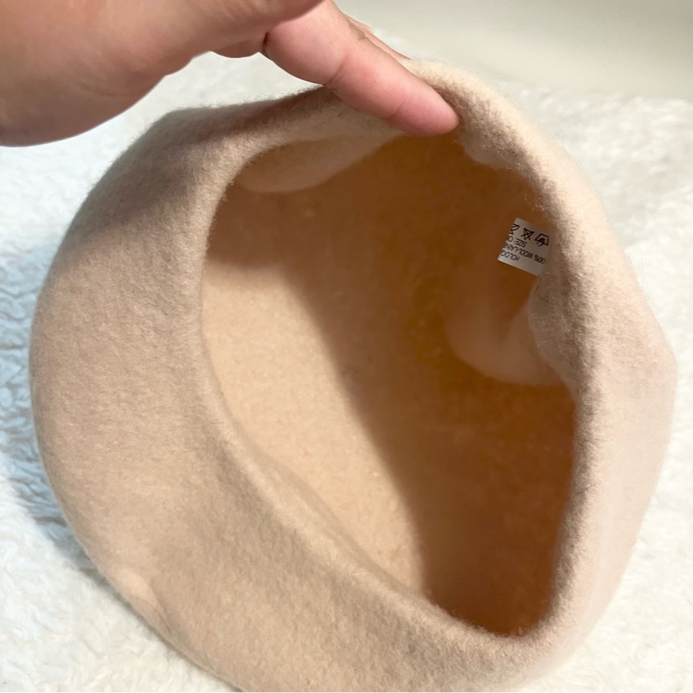5 for $25! Kids Classic Tan Beret - Picture 3 of 3